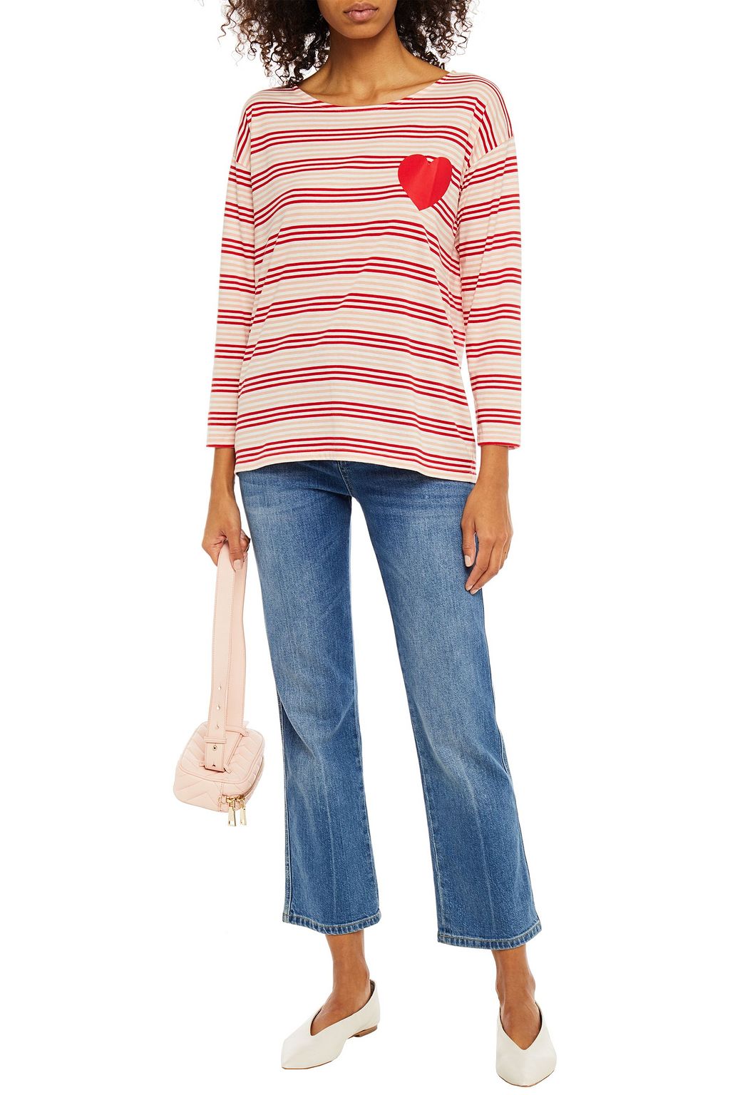 CHINTI & PARKER Striped cotton-jersey top