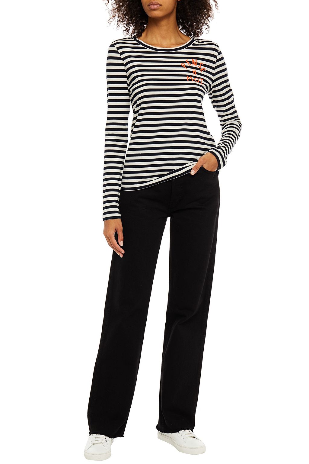 CHINTI & PARKER Printed cotton-jersey top