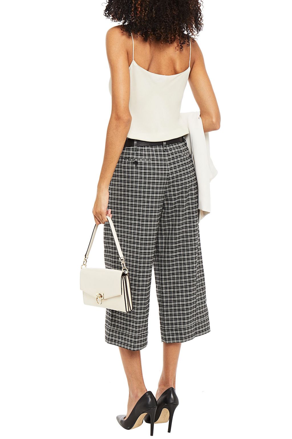 MICHAEL MICHAEL KORS Checked wool-blend culottes