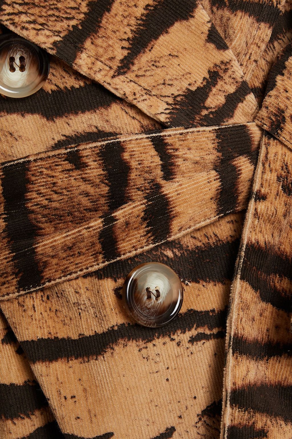 BAUM UND PFERDGARTEN Doretta tiger-print cotton-blend corduroy coat