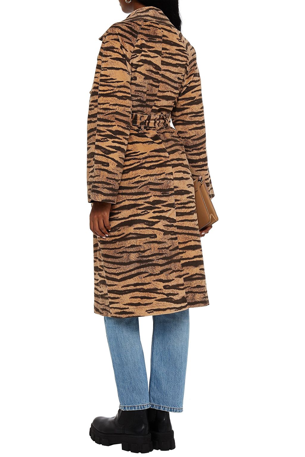 BAUM UND PFERDGARTEN Doretta tiger-print cotton-blend corduroy coat
