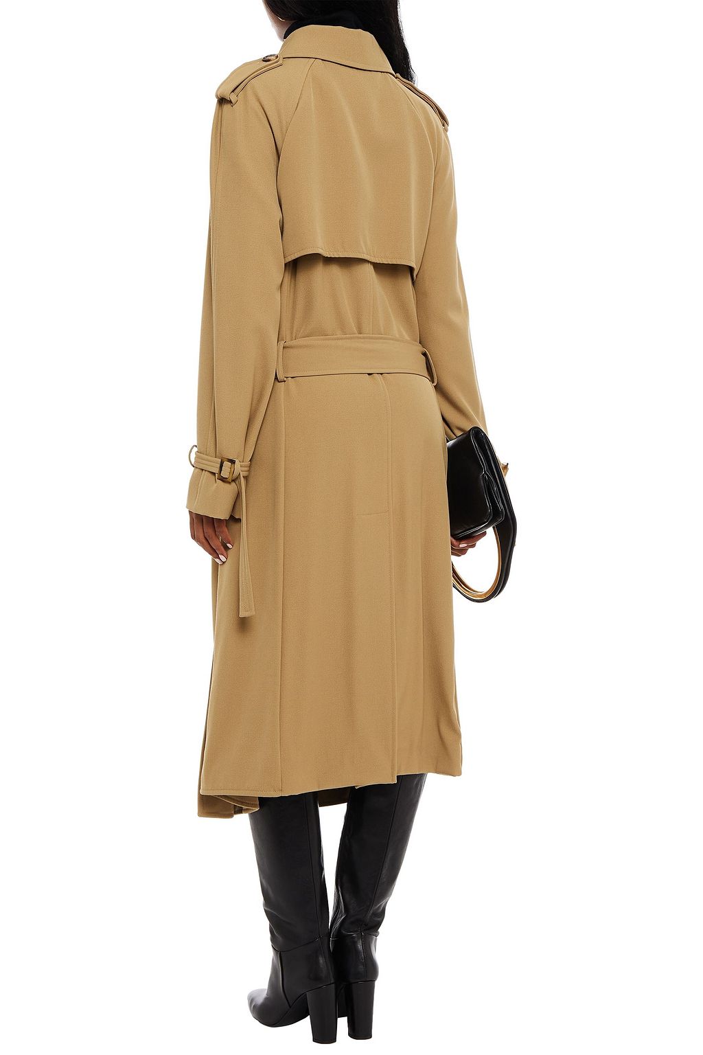 MICHAEL KORS COLLECTION Belted cutout wool-gabardine trench coat