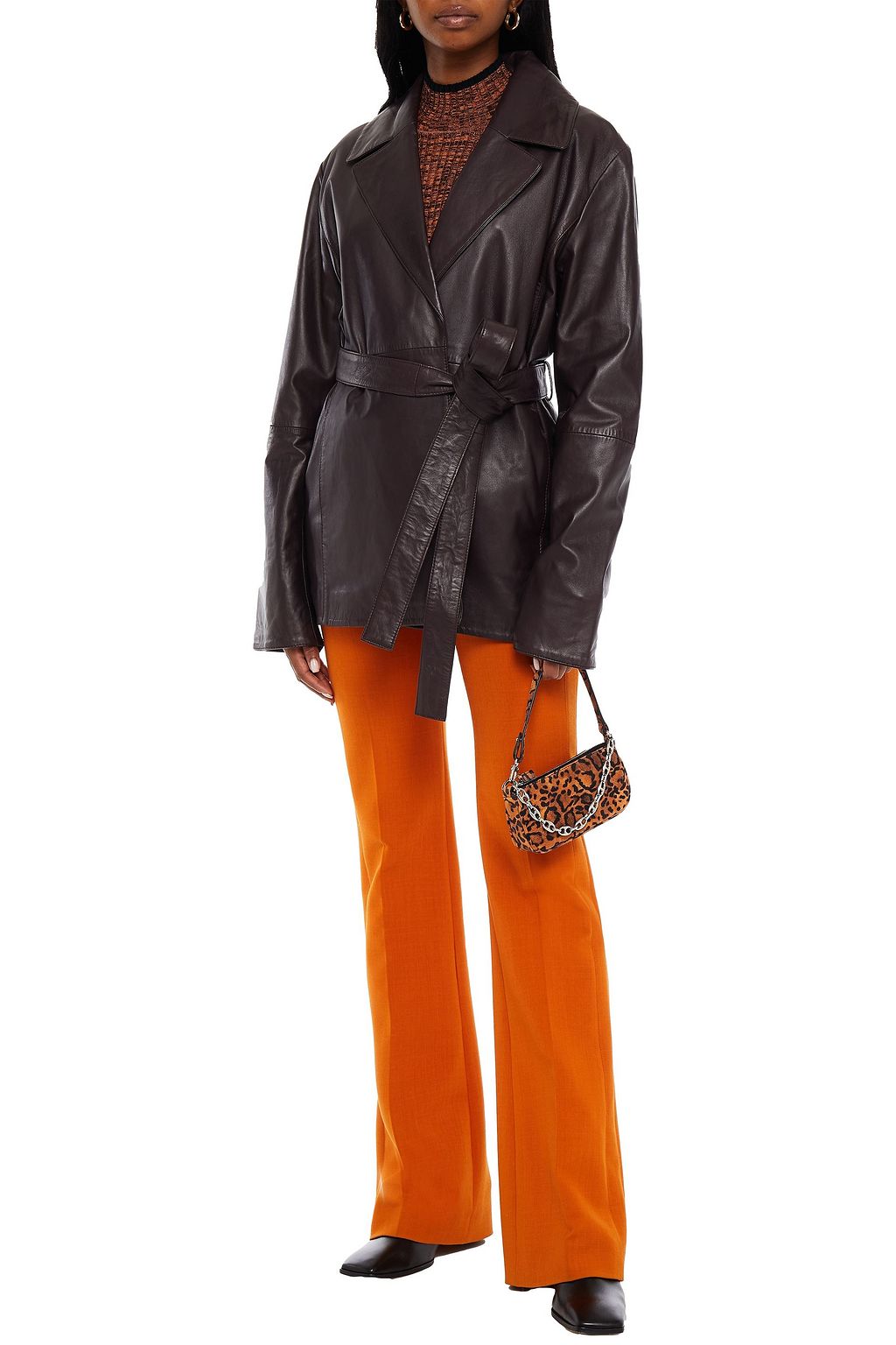 MUUBAA Belted leather blazer