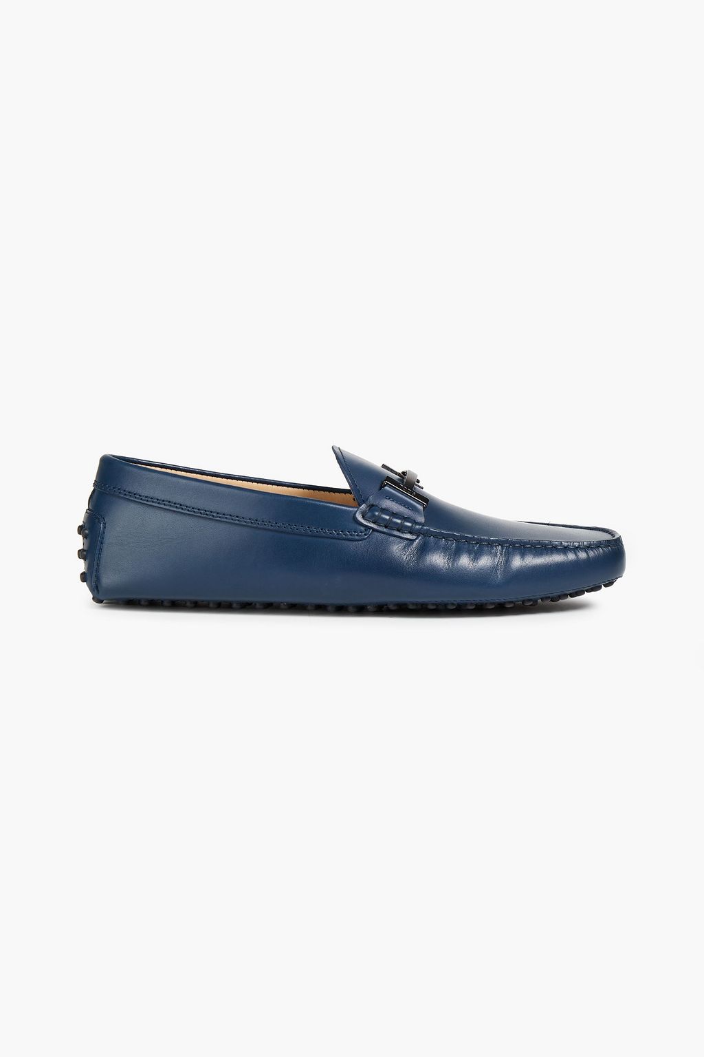TOD S Double T embellished leather driving shoes THE OUTNET
