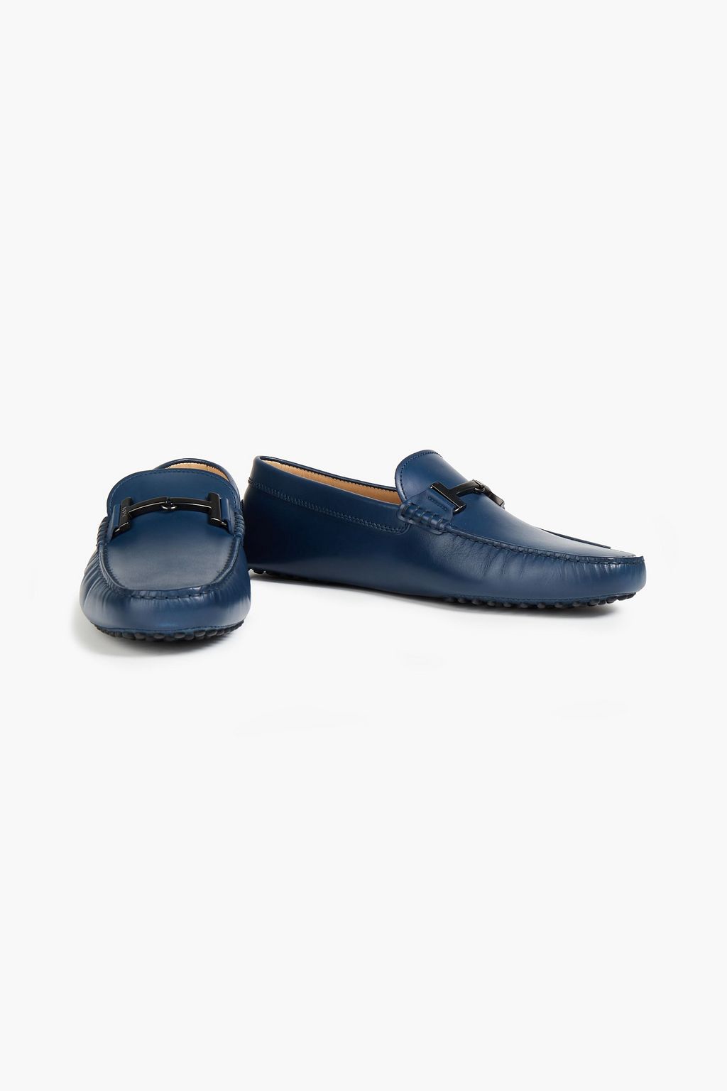 TOD'S Double T embellished leather driving shoes