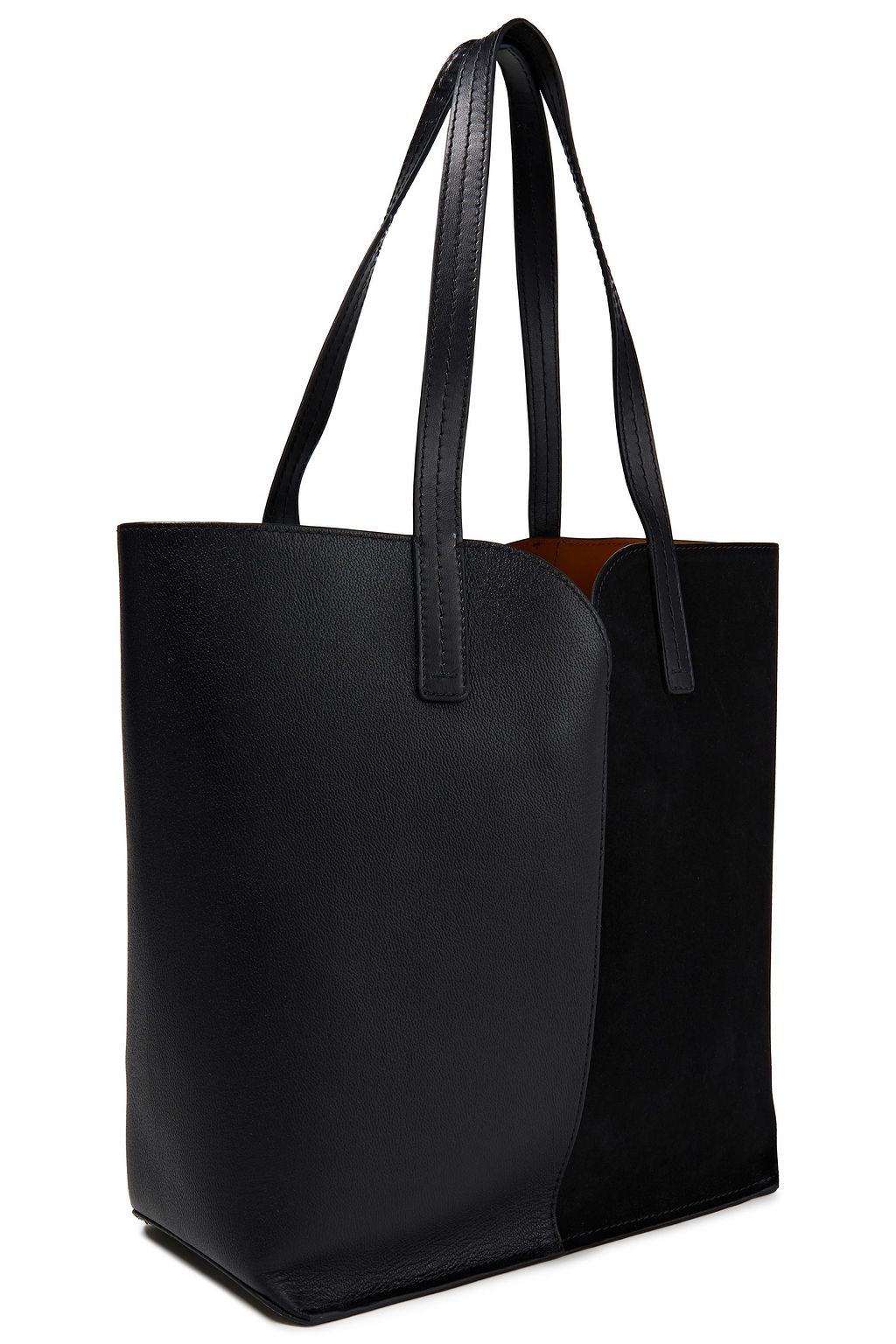 SEE BY CHLOÉ Gaia small studded suede and pebbled-leather tote