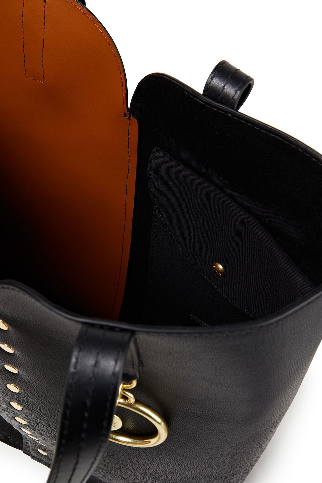 SEE BY CHLOÉ Gaia small studded suede and pebbled-leather tote