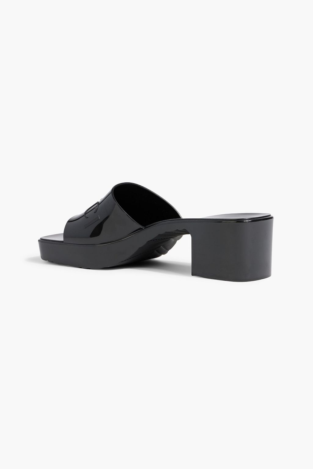 GUCCI Embossed rubber mules