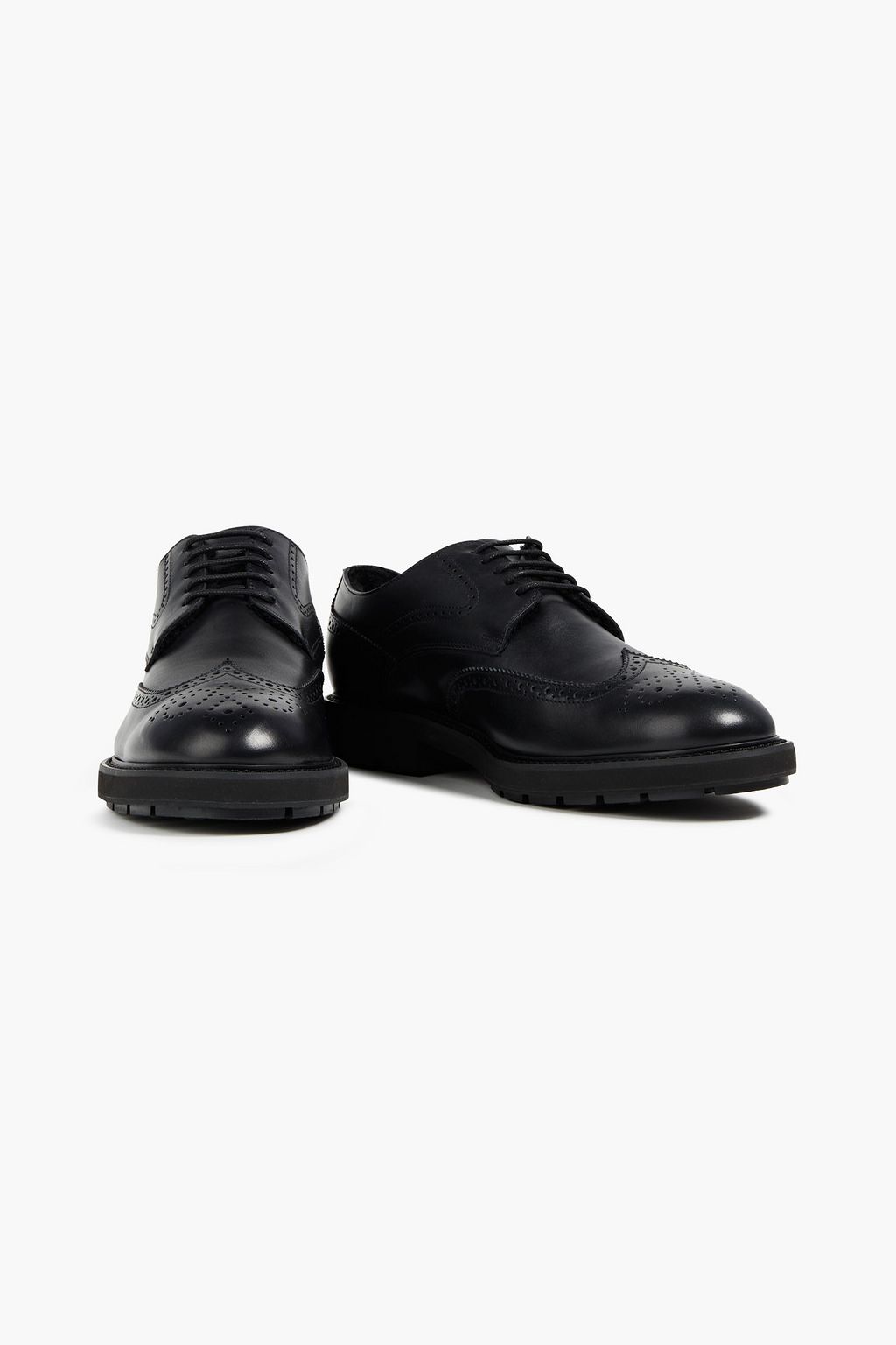Black Perforated leather brogues | TOD 