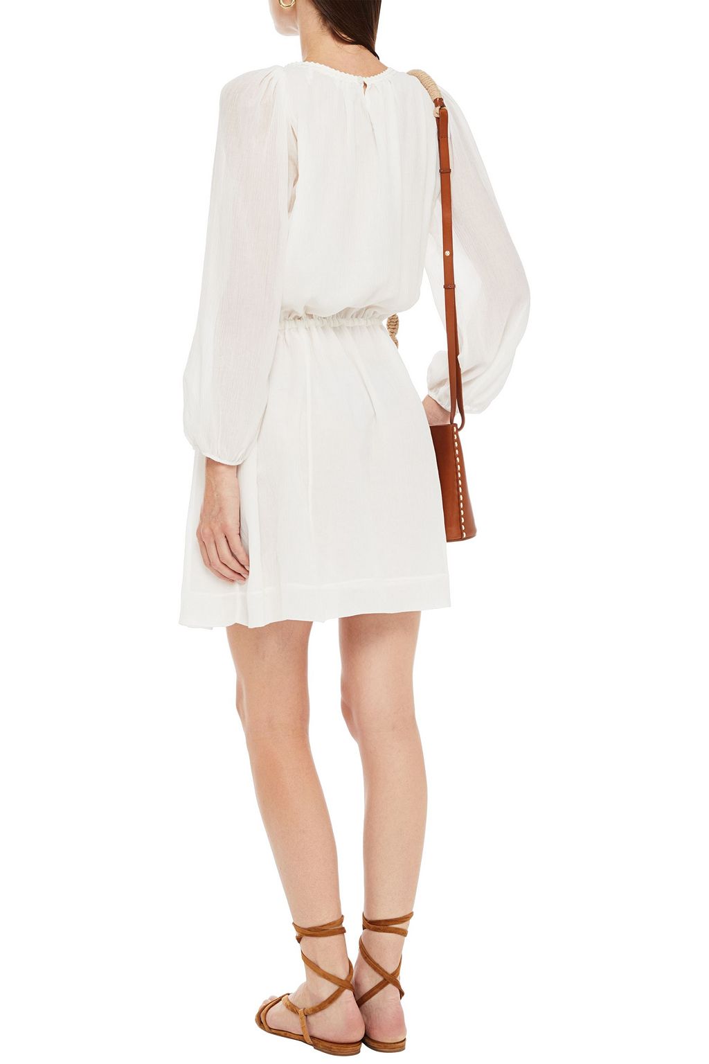 SEE BY CHLOÉ Cotton and silk-blend crepon mini dress