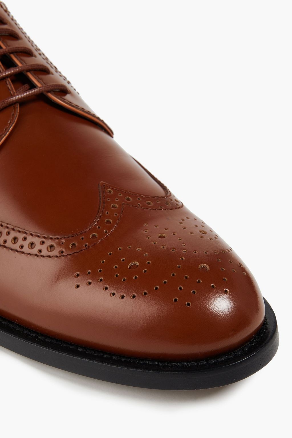 TOD'S Glossed-leather wingtip brogues