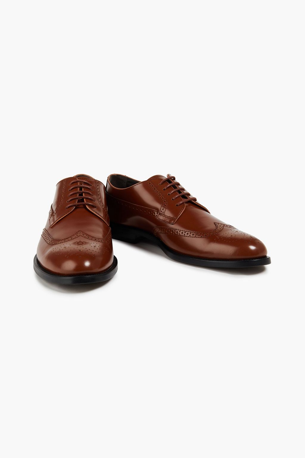 TOD'S Glossed-leather wingtip brogues