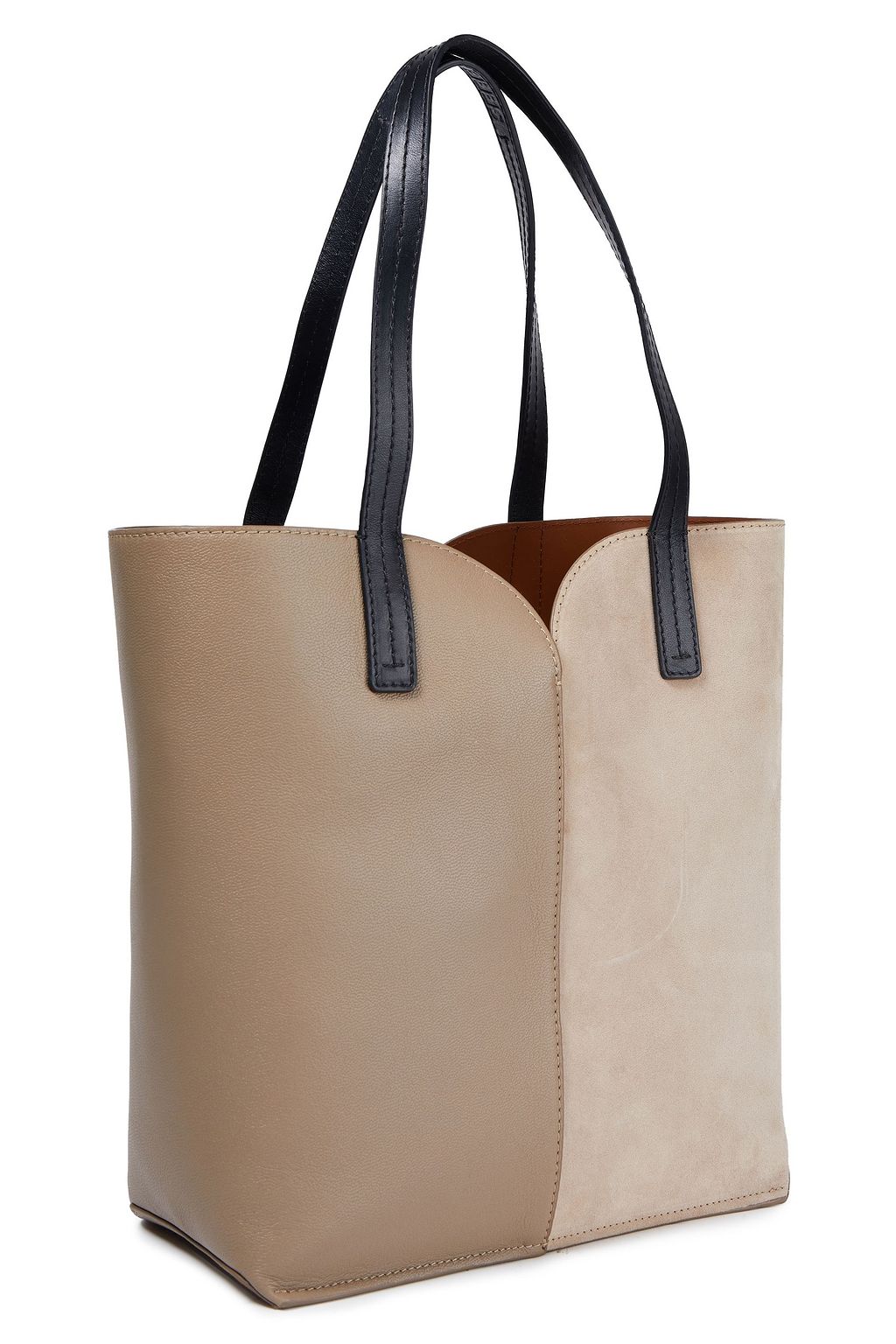 SEE BY CHLOÉ Gaia small studded suede and pebbled-leather tote