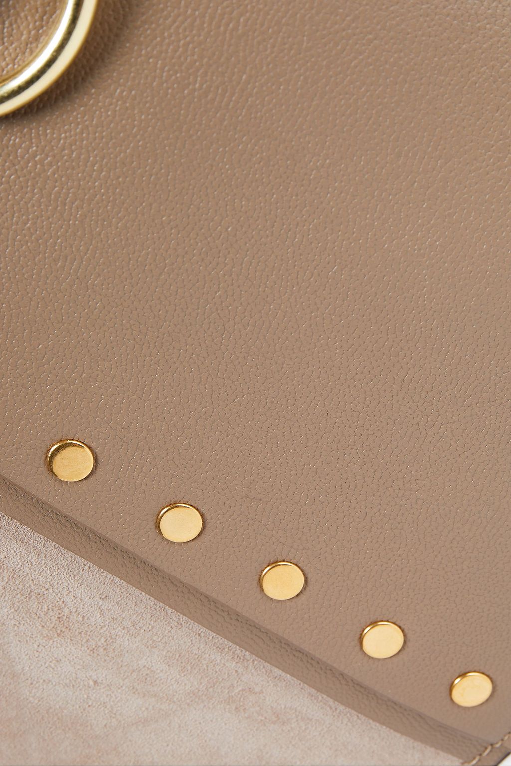 SEE BY CHLOÉ Gaia small studded suede and pebbled-leather tote