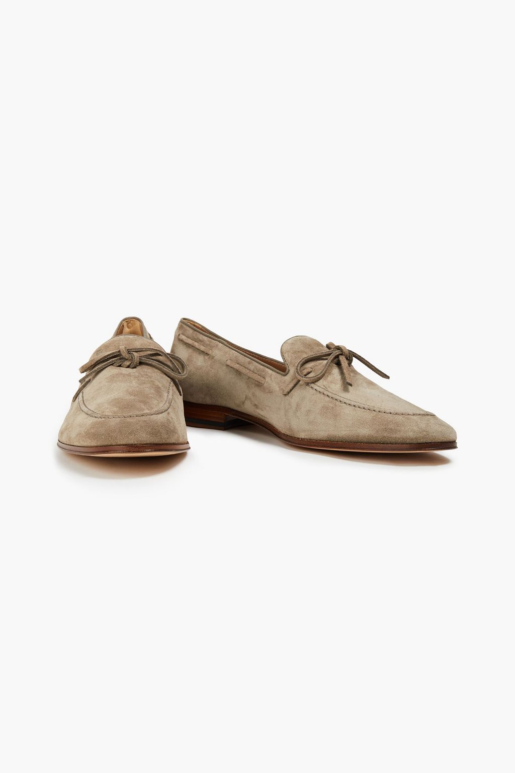 TOD'S Knotted suede loafers