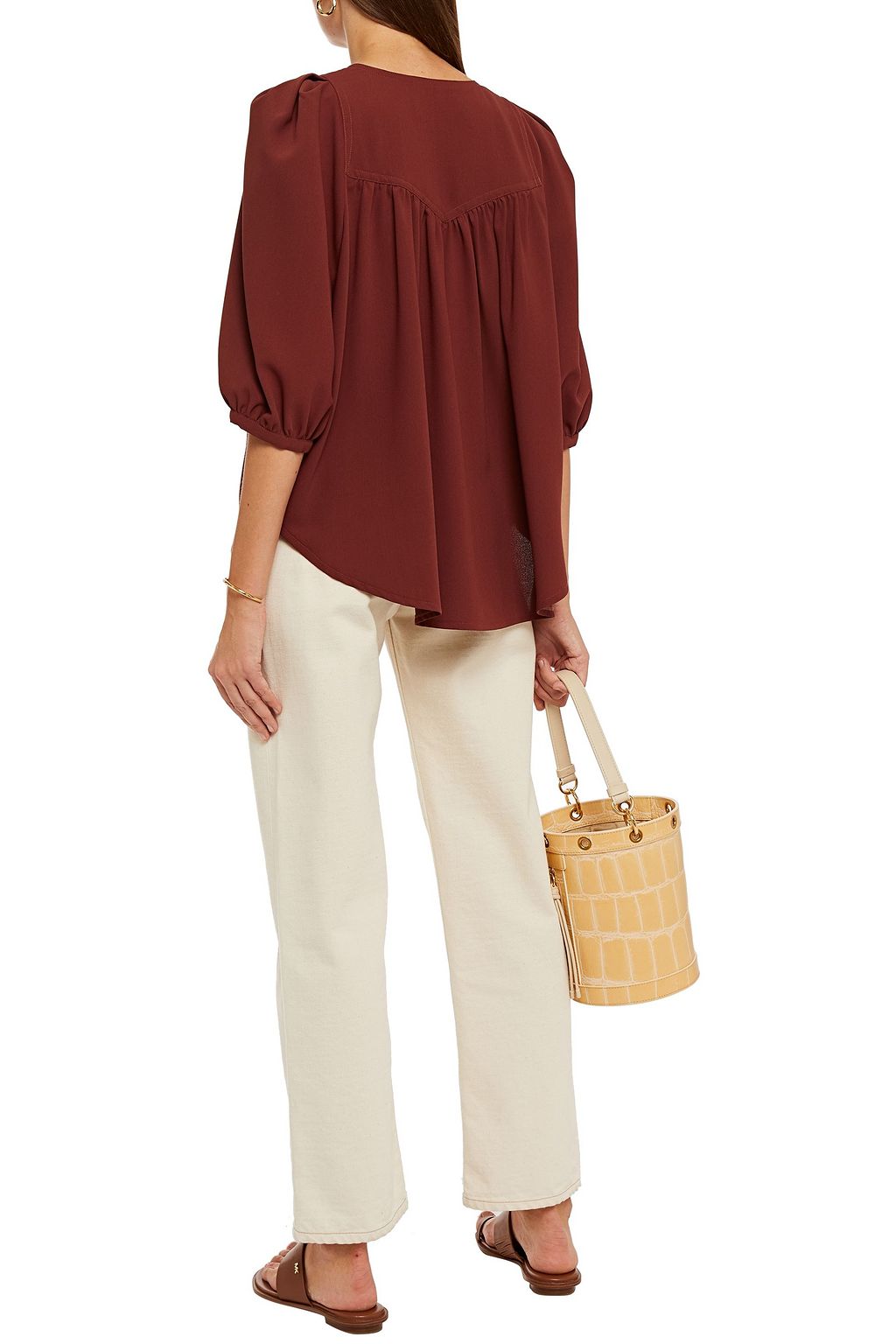 SEE BY CHLOÉ Gathered crepe top