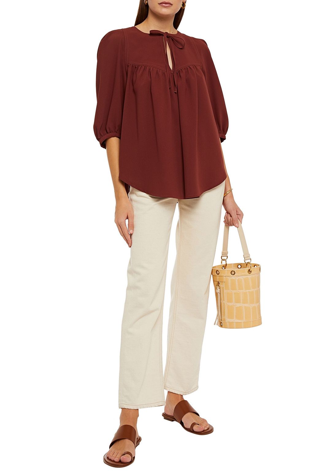SEE BY CHLOÉ Gathered crepe top