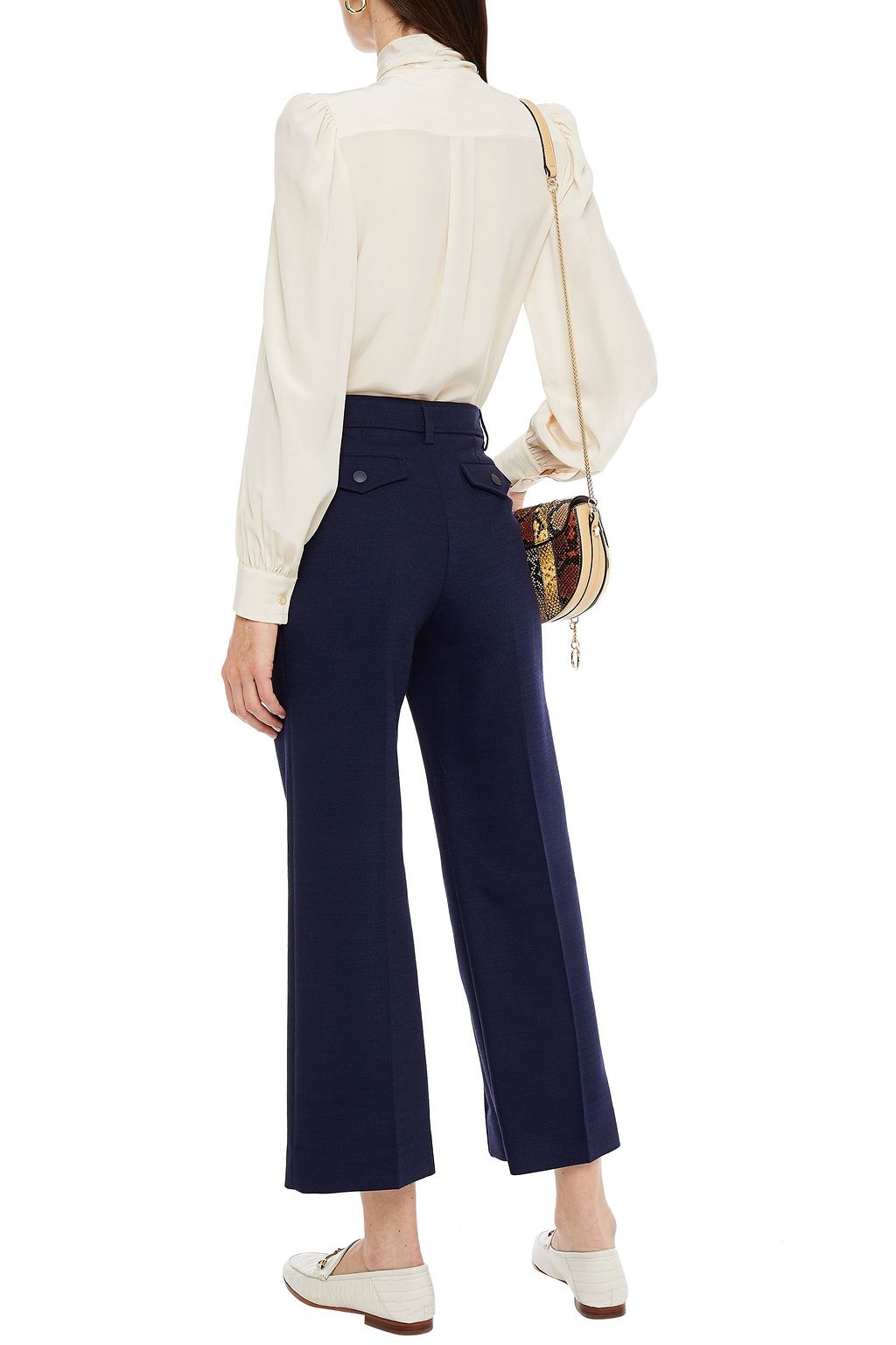 SEE BY CHLOÉ Cropped twill straight-leg pants