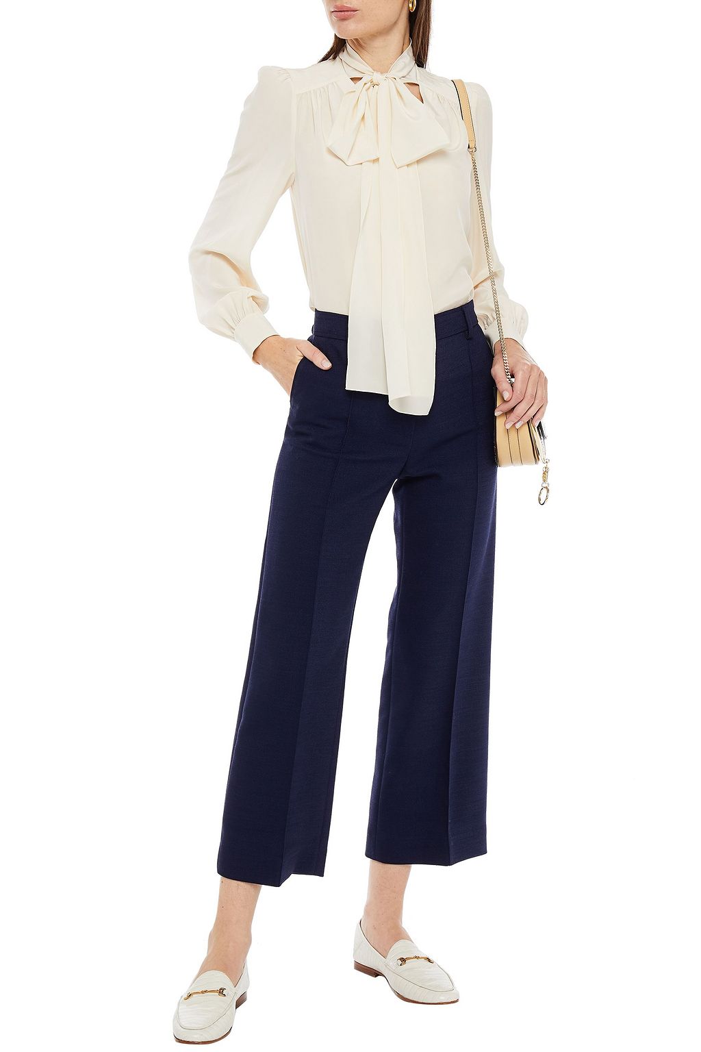 SEE BY CHLOÉ Cropped twill straight-leg pants