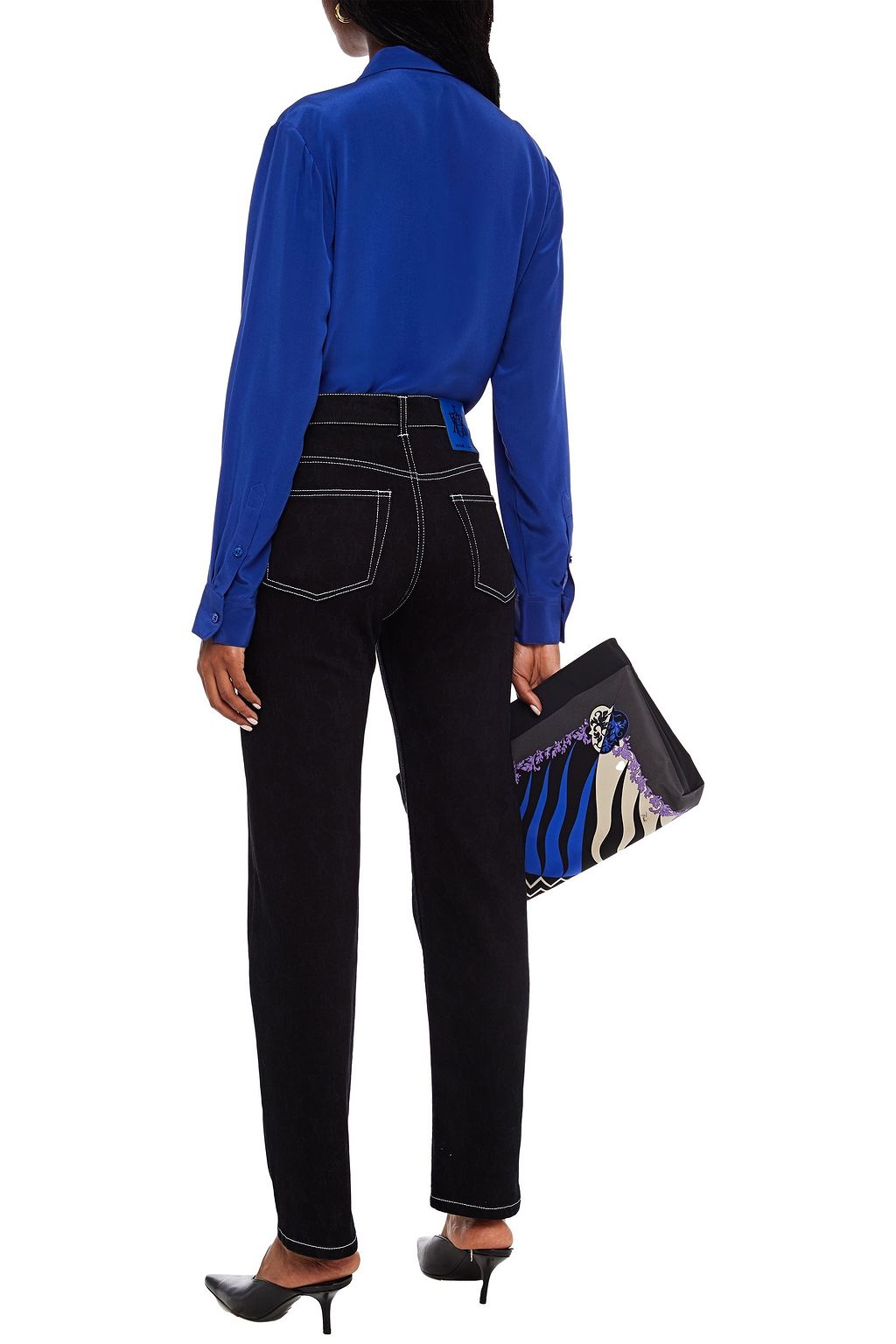 KOCHÉ X PUCCI High-rise straight-leg jeans