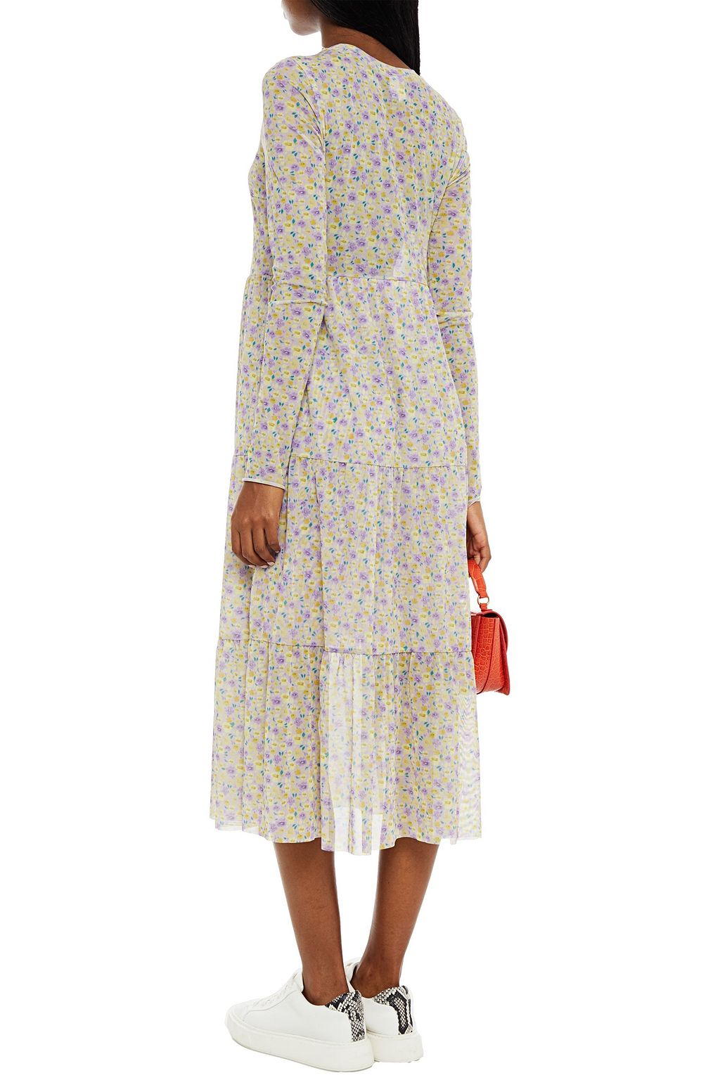 BAUM UND PFERDGARTEN Jocelina gathered floral-print tulle midi dress