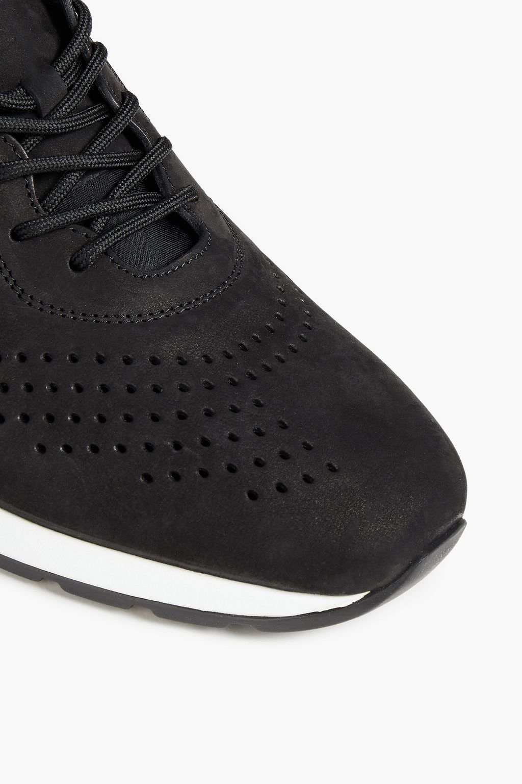 TOD'S Perforated neoprene and nubuck sneakers