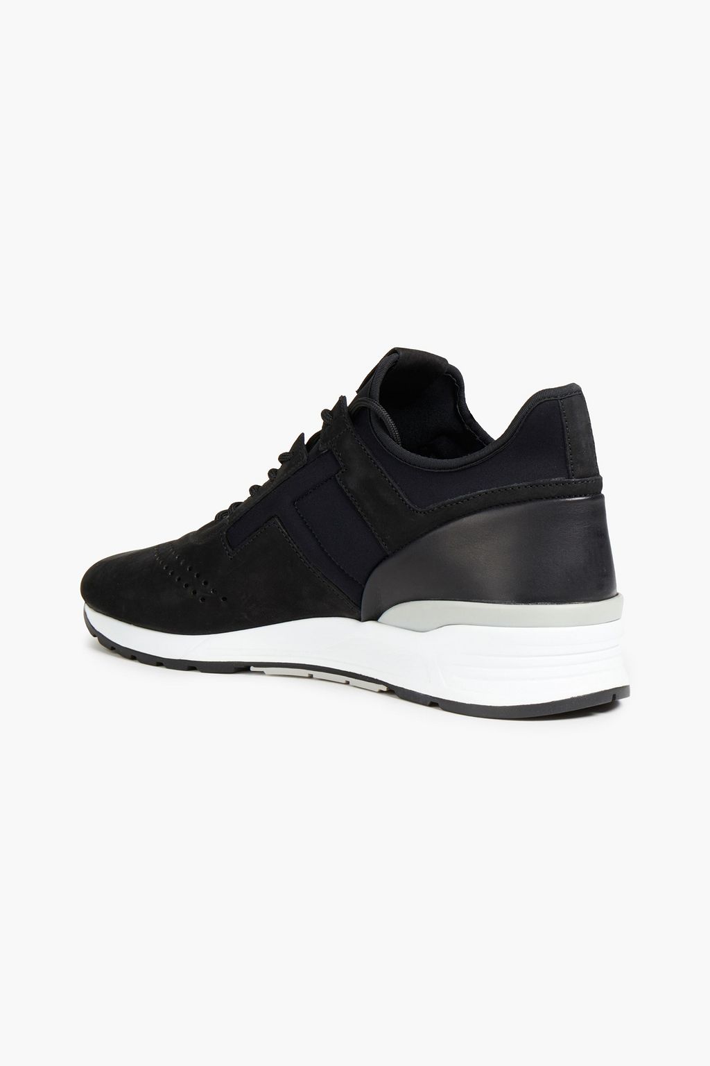 TOD'S Perforated neoprene and nubuck sneakers