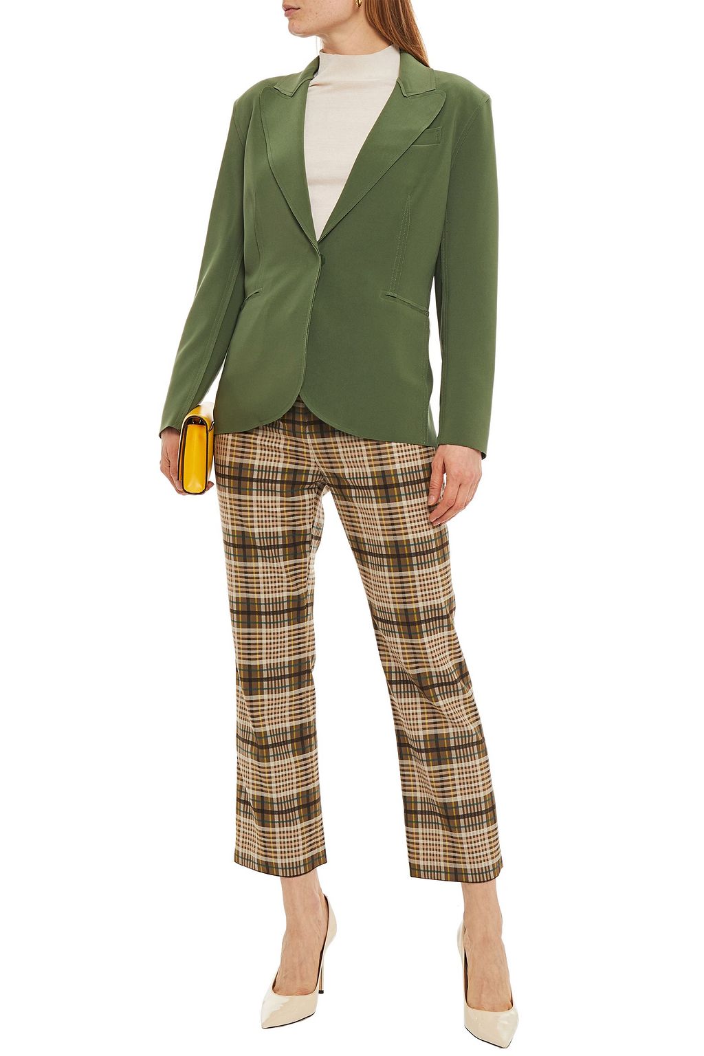NORMA KAMALI Crepe de chine blazer