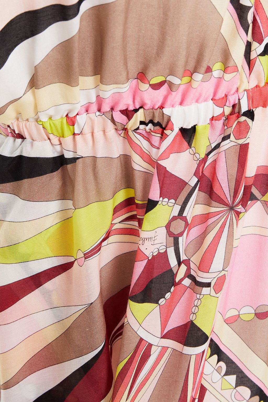 PUCCI Printed cotton and silk-blend voile halterneck midi dress