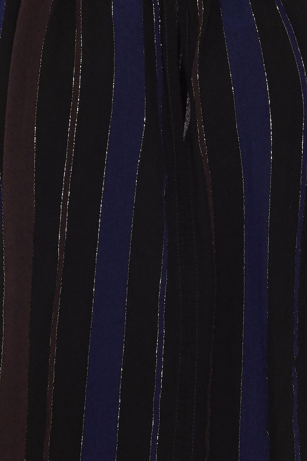 VELVET BY GRAHAM & SPENCER Gathered metallic striped crepe top