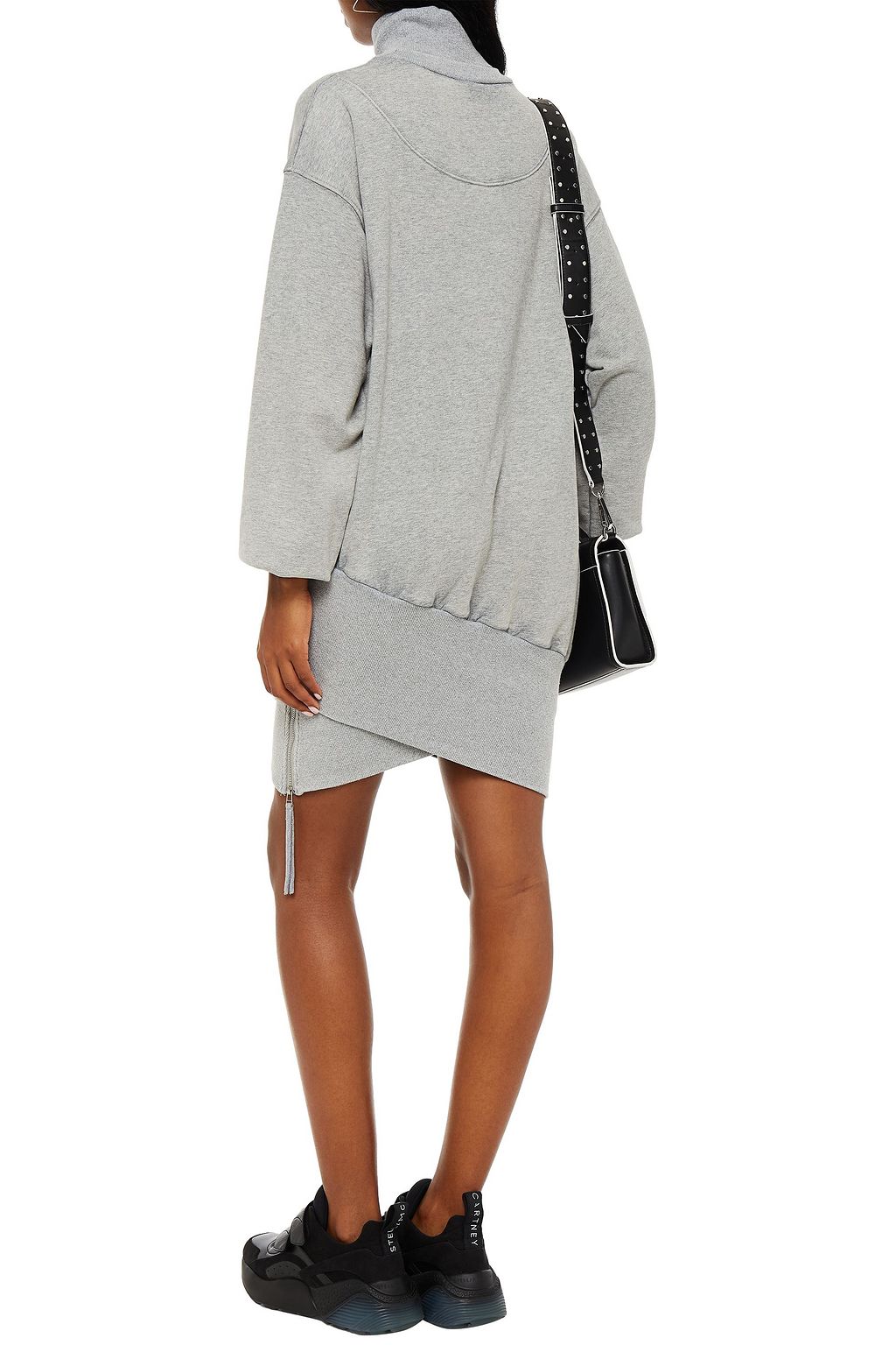 RETROFÊTE Desreen French cotton-terry turtleneck mini dress