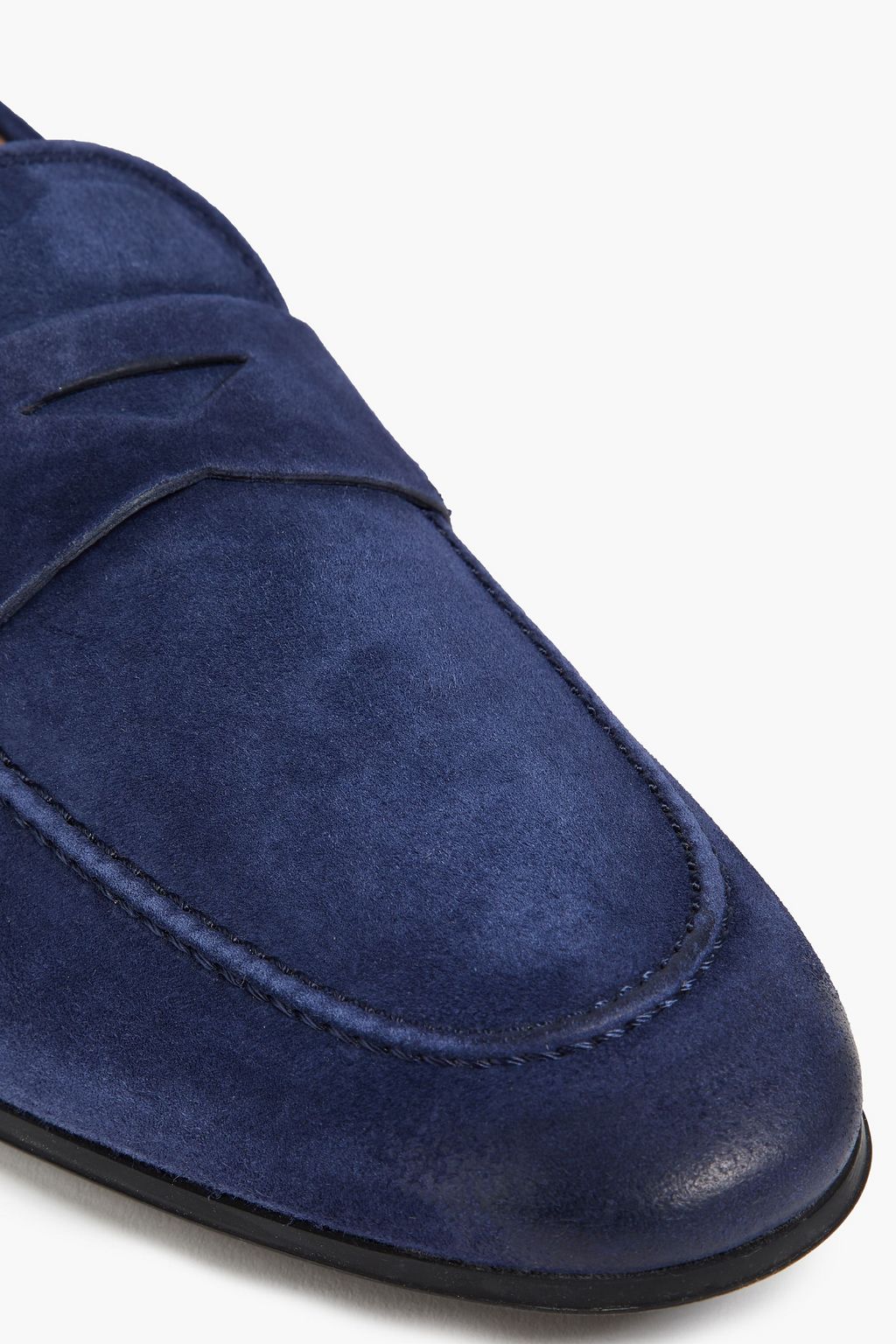 TOD'S Burnished-suede penny loafers