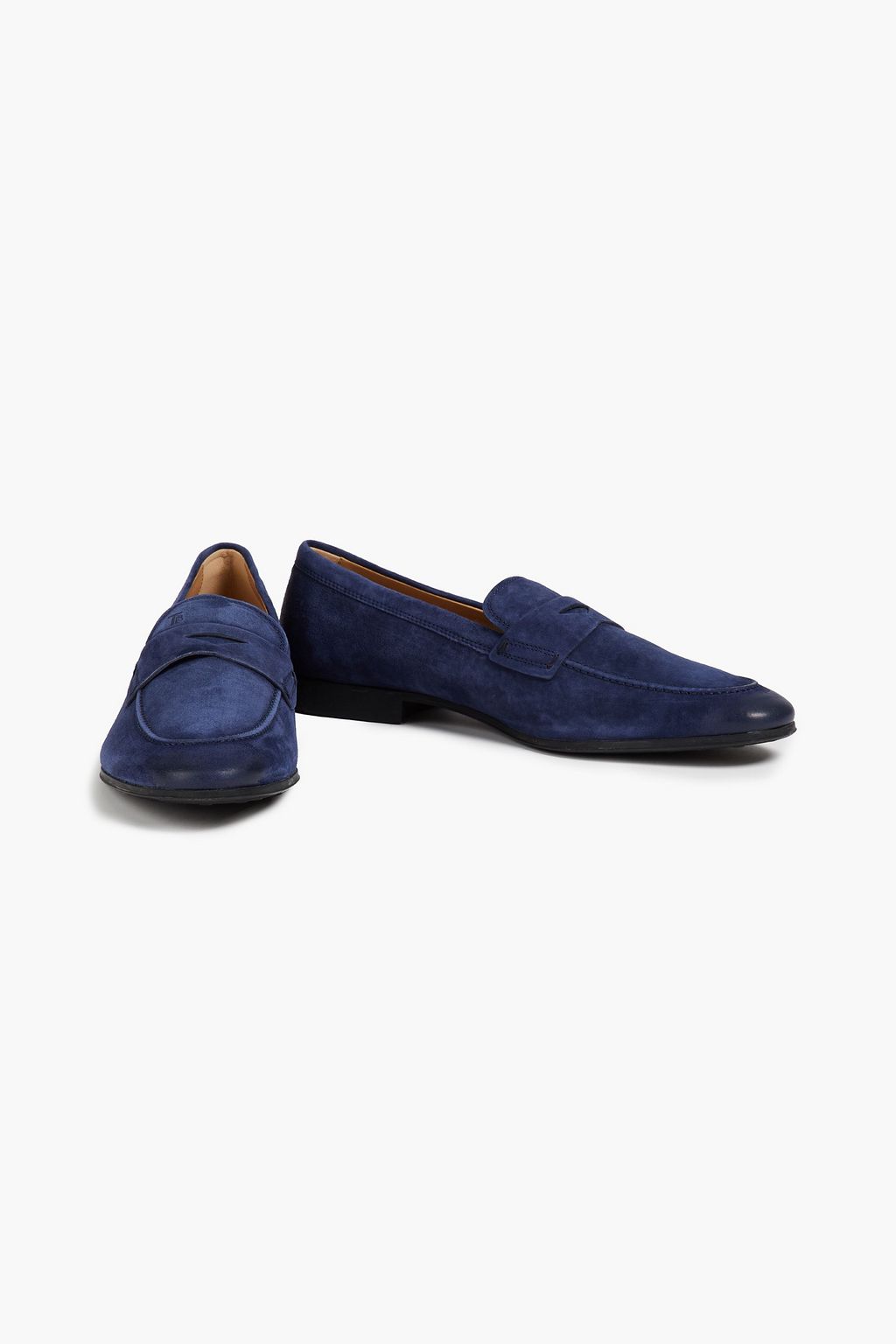 TOD'S Burnished-suede penny loafers