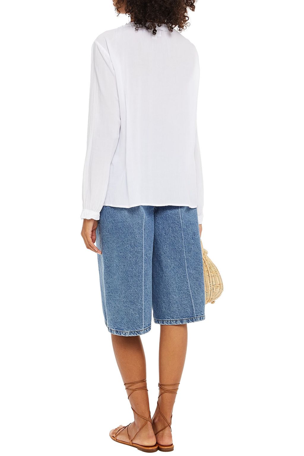 VELVET BY GRAHAM & SPENCER Samantha gathered voile blouse