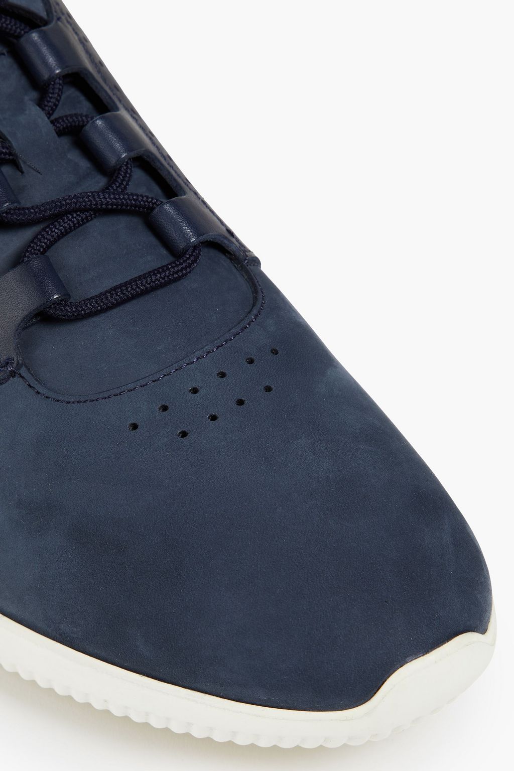 TOD'S Gommino perforated leather and suede sneakers