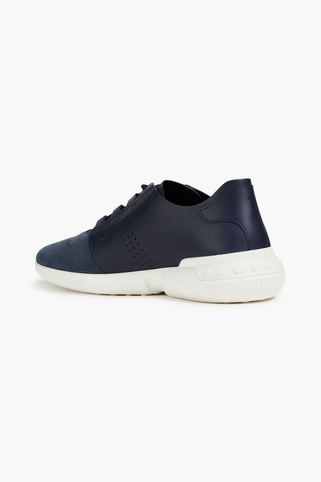 TOD'S Gommino perforated leather and suede sneakers