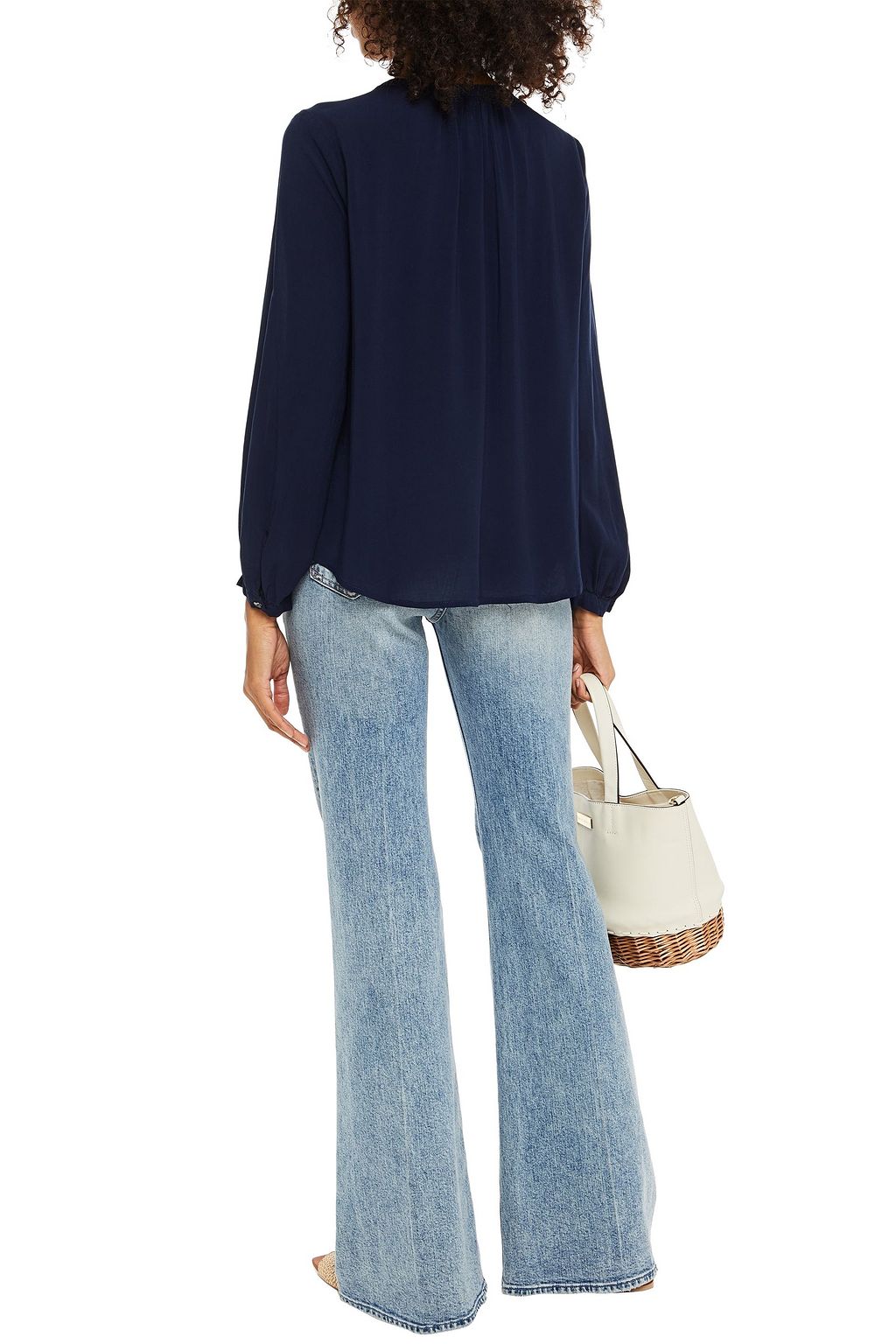 VELVET BY GRAHAM & SPENCER Serafina gathered voile blouse