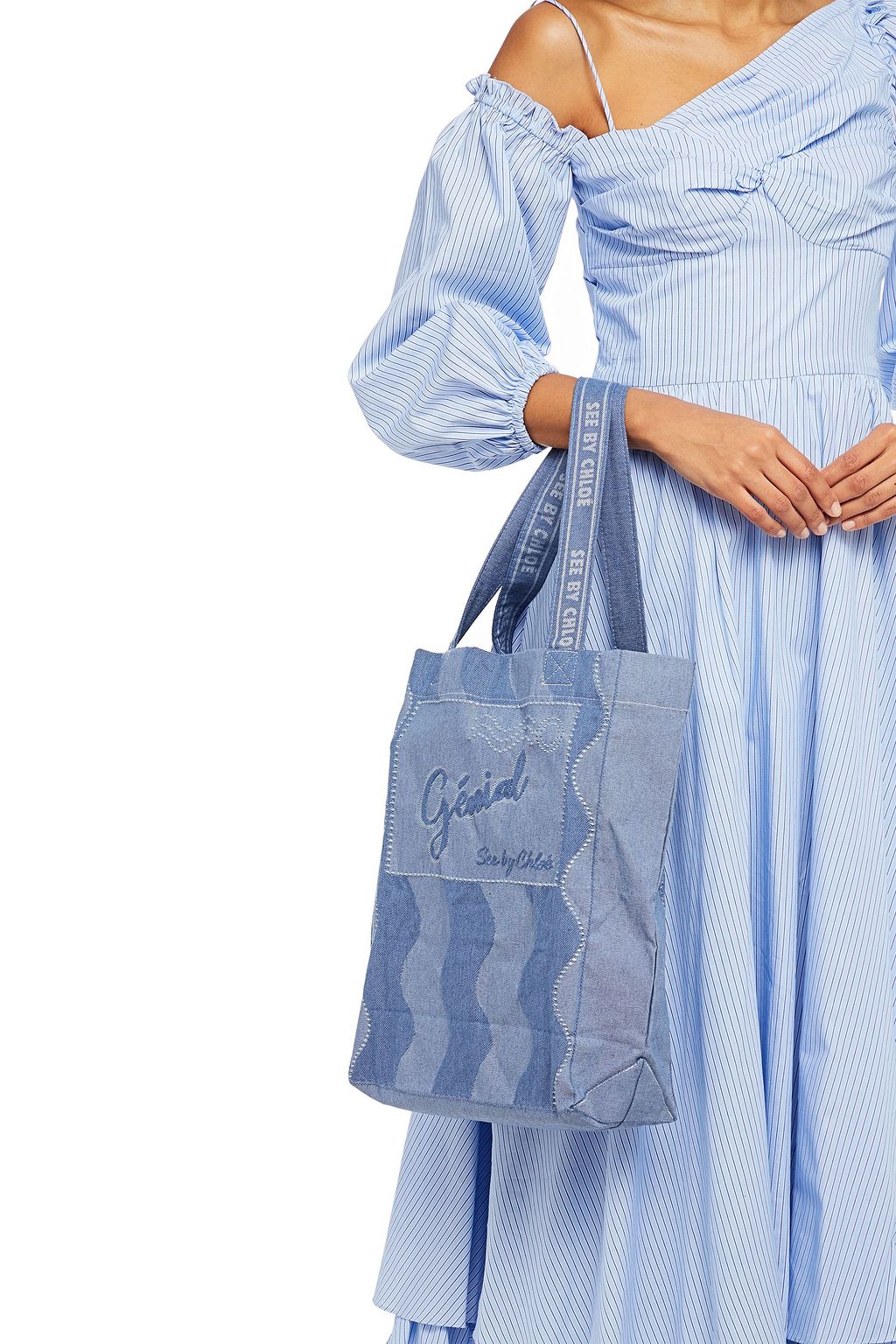 SEE BY CHLOÉ French canvas-jacquard tote