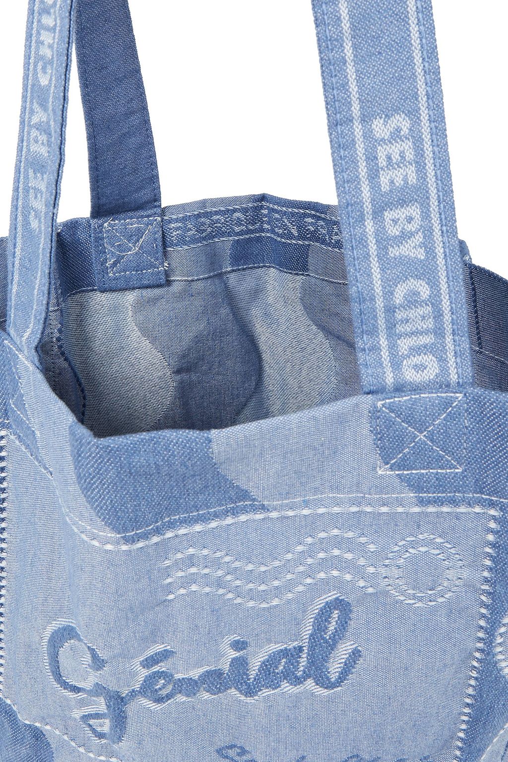 SEE BY CHLOÉ French canvas-jacquard tote