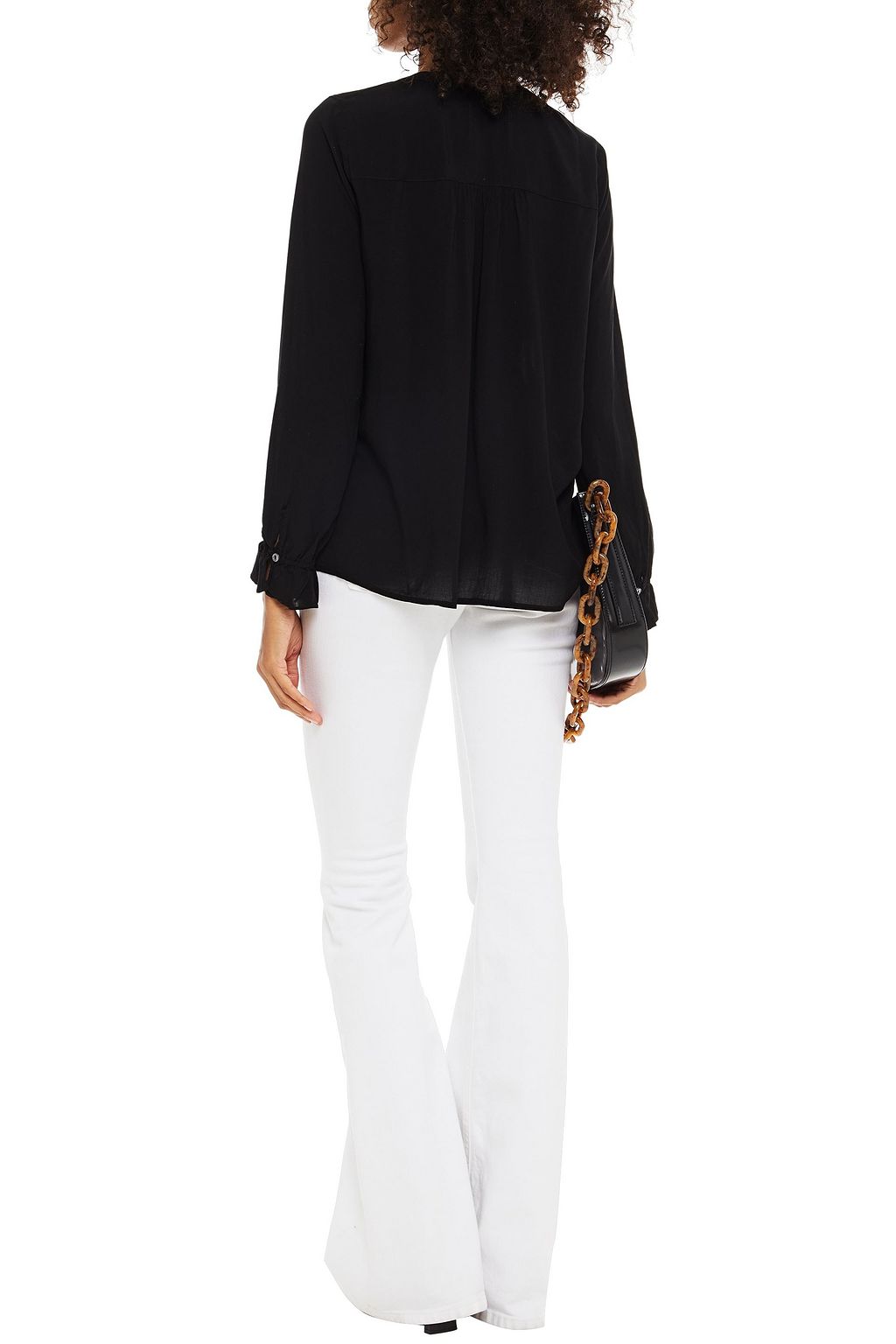 VELVET BY GRAHAM & SPENCER Marlena gathered voile blouse