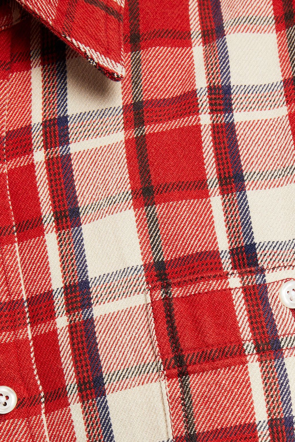 R13 Checked cotton-twill shirt