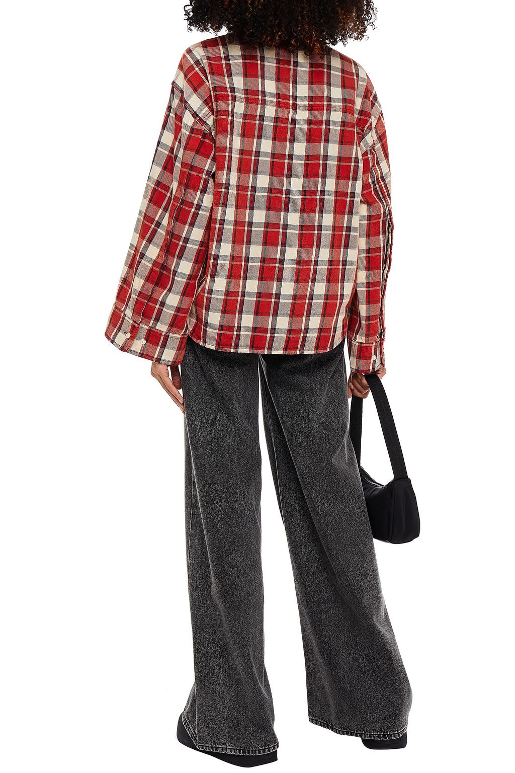 R13 Checked cotton-twill shirt