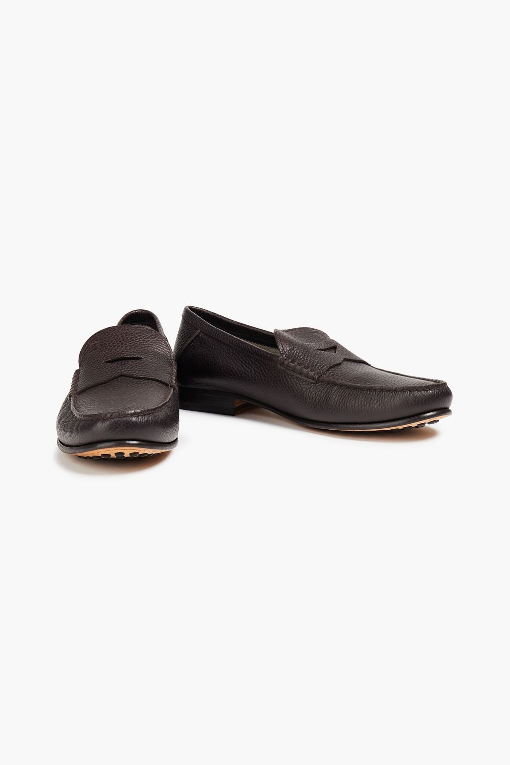 TOD'S Pebbled-leather loafers