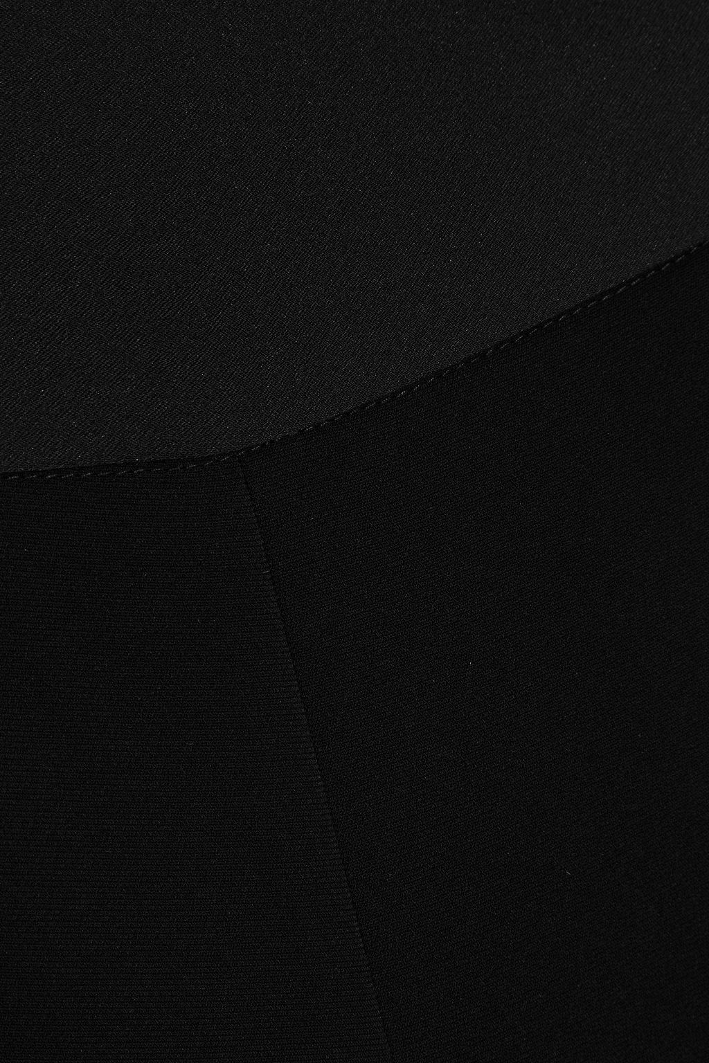 SIMKHAI Satin-trimmed crepe straight-leg pants