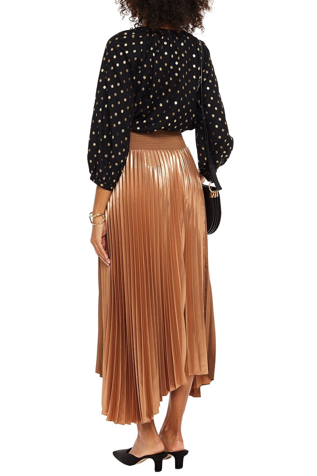VELVET BY GRAHAM & SPENCER Maisee gathered polka-dot gauze blouse