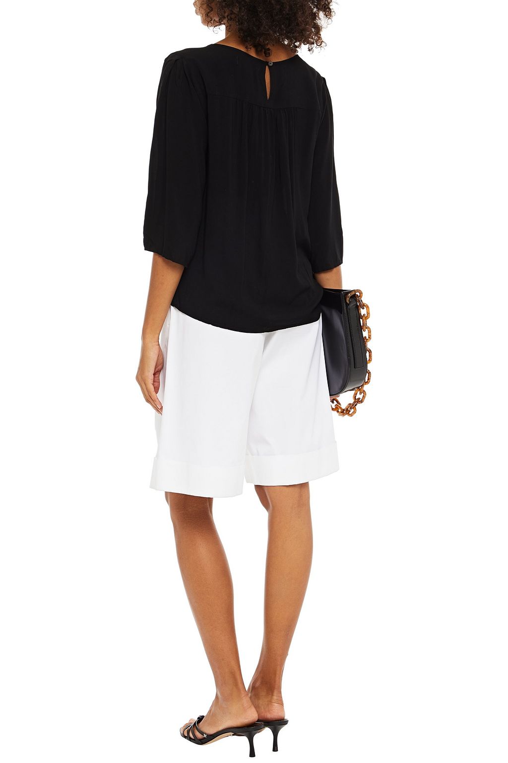 VELVET BY GRAHAM & SPENCER Ida wrap-effect voile top