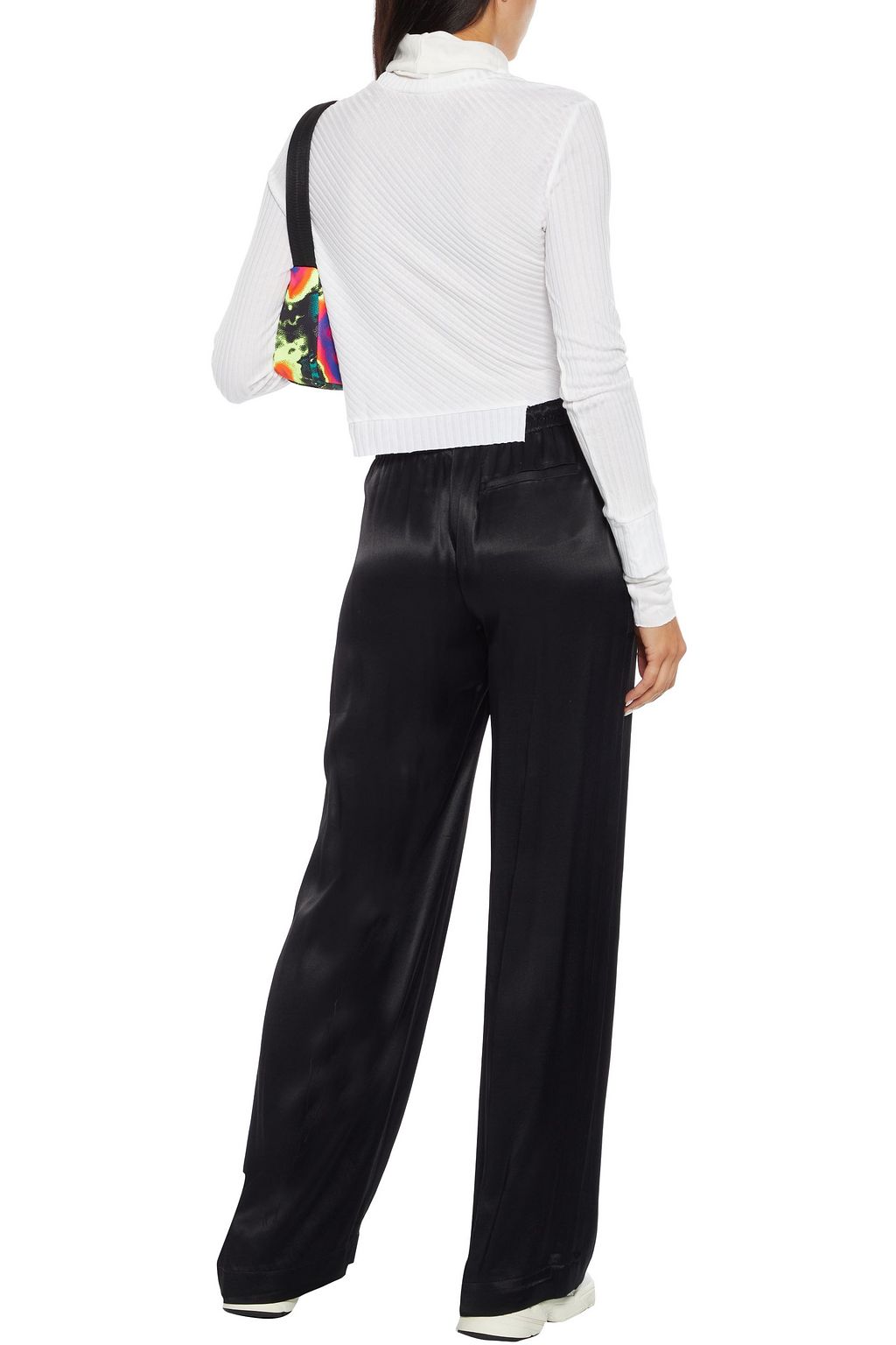 TWENTY MONTRÉAL Cropped ribbed Tencel-blend jersey turtleneck top