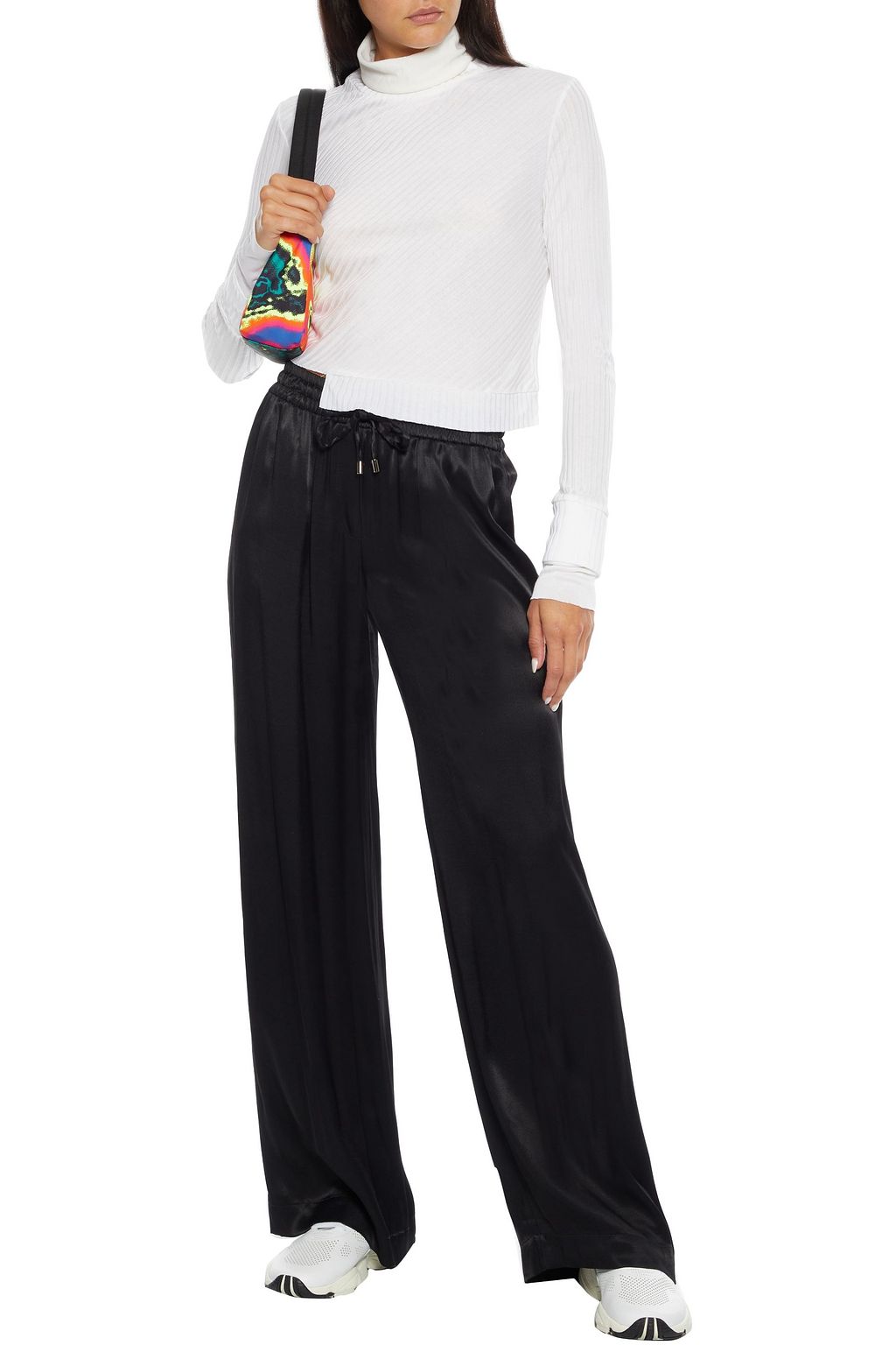 TWENTY MONTRÉAL Cropped ribbed Tencel-blend jersey turtleneck top