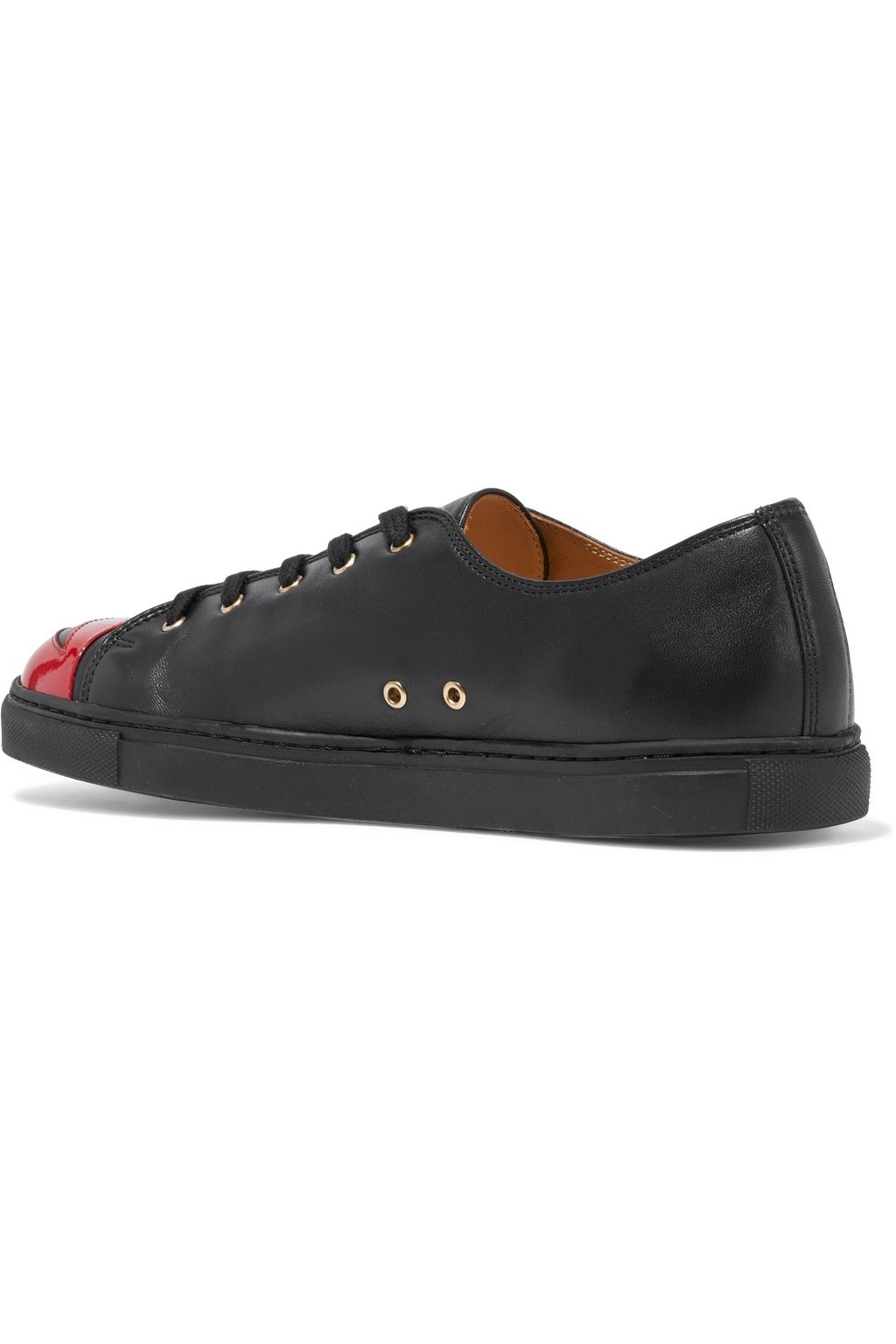 CHARLOTTE OLYMPIA Kiss Me smooth and patent-leather sneakers