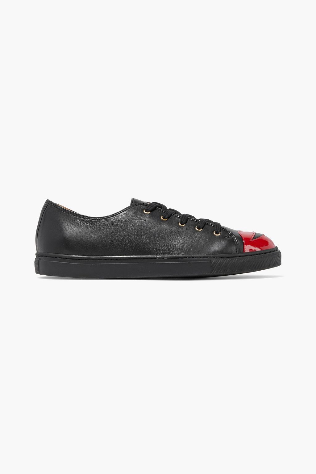 CHARLOTTE OLYMPIA Kiss Me smooth and patent-leather sneakers